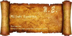 Mileh Eperke névjegykártya